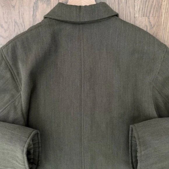 Margon Vintage 80s Insulated Wool Chore Coat Jacket in Brown Olive 42 / Medium - Picture 6 of 6
